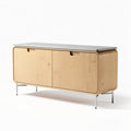Mobiletto in legno di bambù con piano in pietra dim 150 x 40 x 70cm