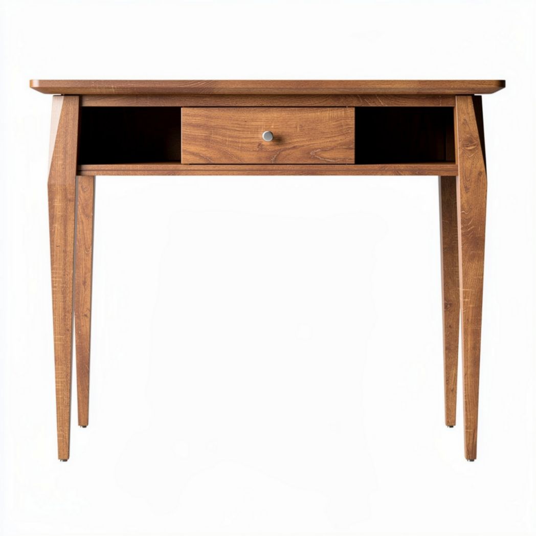 Scrivania in legno di noce con cassetto dimensioni 120 x 60 x 75cm